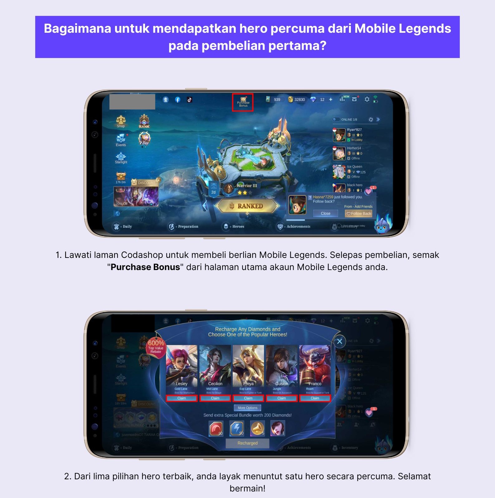 How to get free heroes from Mobile Legends on first purchase MY.jpg