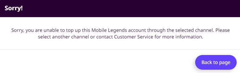 Contact MLBB customer support 