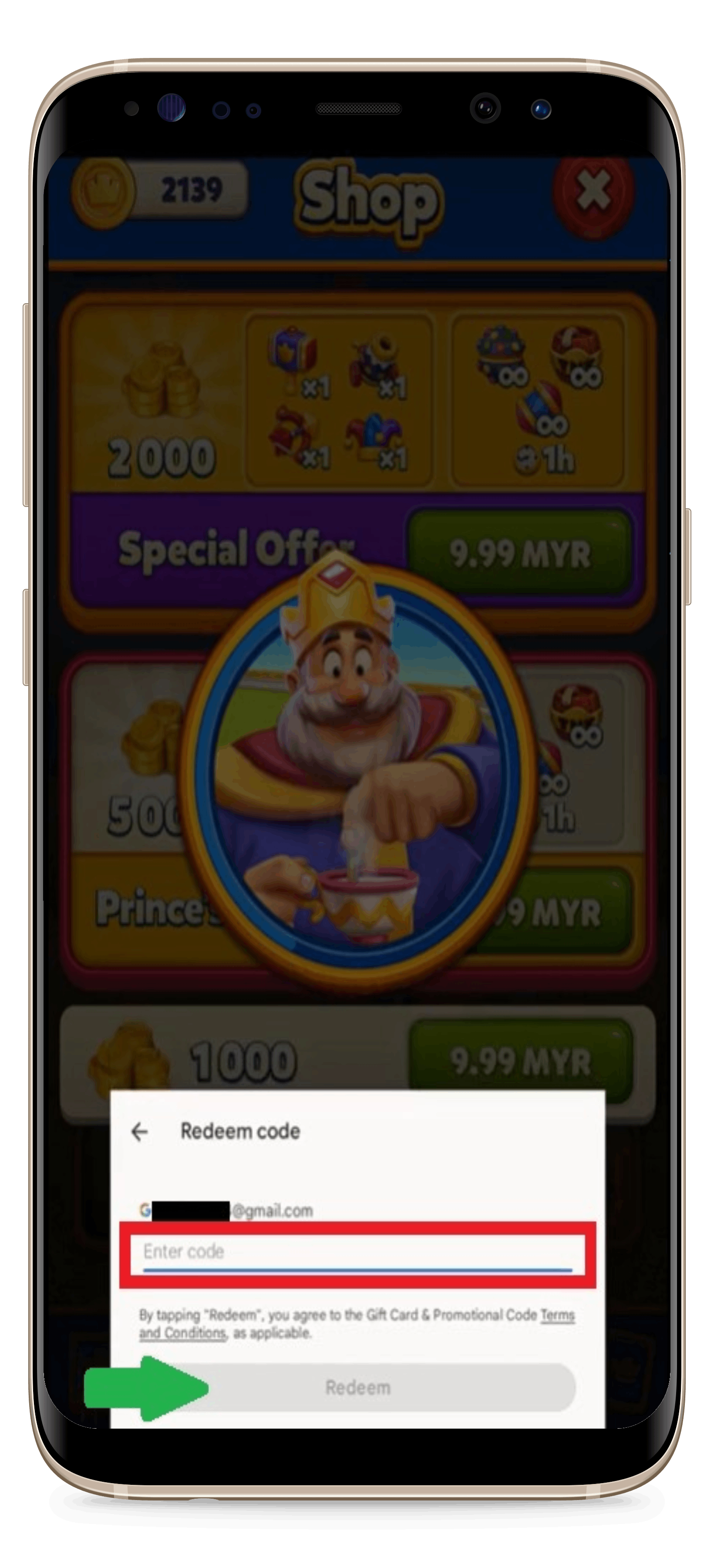 Bagaimana cara beli Coins Royal Match menggunakan Kode Google Play yang