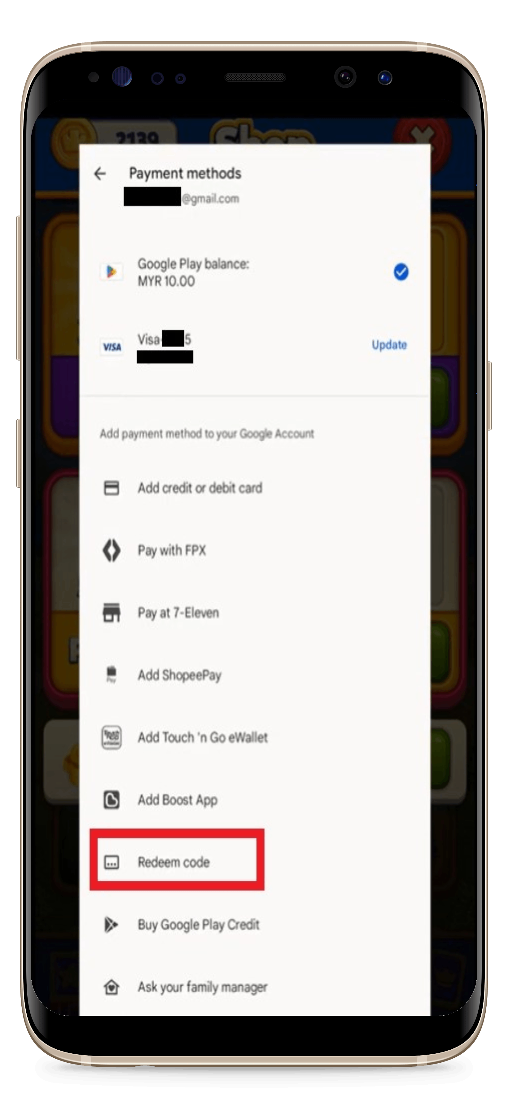 Bagaimana cara beli Coins Royal Match menggunakan Kode Google Play yang
